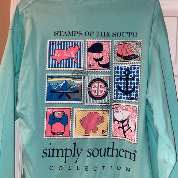 Simply Southern Tops - Simply Southern large stamps of the south t-shirt